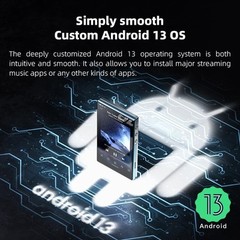 FiiO JM21 Android 13 Hi-Res Music Player MP3 with Snapdragon 680 (Black)