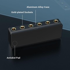 Durable 5-Channel Audio Splitter – Ideal for Guitars, Monitors & Headphones