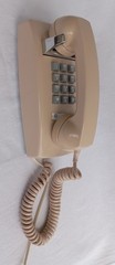 Western Electric Beige 2554 touch tone wall phone works