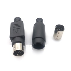 DIY Solder Cable Mini DIN Connector S-Video Terminal 8 Pin Male Female Adapter