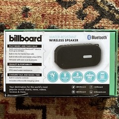 Billboard Portable Bluetooth Water-Resistant Speaker, FM, MicroSD, Black