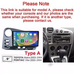 For 2003-2008 Pontiac Vibe Apple Carplay Android 13 Car Stereo Radio GPS DSP FM