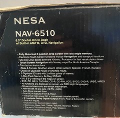 VTG NOS Nesa NAV-6510 6.5” Double Din In Dash Built In AM/FM DVD Navigation HTF