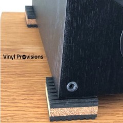 8-Pack Anti Vibration Pads 2″ x 2″ x 7/8″ Cork Audio & Turntable Isolation Feet