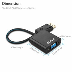 DisplayPort Male DP to VGA Adapter Cable cord 1080P laptop desktop Game Monitor