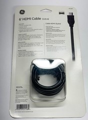 NEW GE 24148 HDMI Cable / Cord Black SEALED 6 ft General Electric Up to 1080P