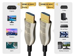 75ft HDMI 2.1 Fiber Optic Cable (AOC), Plenum Rated, UL, 8K@60Hz