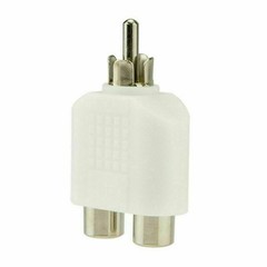 4x 1-Male to 2-Female Cable Adapter RCA Y Splitter AV Audio Video Plug Converter