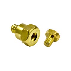 GM Short Side Post Mount Positive Negative Battery Terminal Gold Plated – Pair