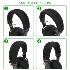 Geekria Headphones Headband Cover for Sony MDR-V6, MDR-V600 (Black)