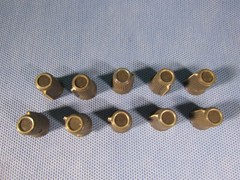 Binding Post Knurled Knob Caps Black Plastic Brass Insert Lot 10 Audio Terminal