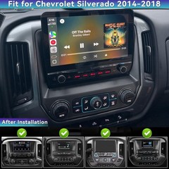 Car GPS Carplay Stereo Radio For 2014-2018 Chevrolet Silverado GMC Sierra Truck