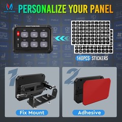 6 Gang Switch Panel 12V ON/OFF LED Light Circuit Control Box Offroad Marine Car
