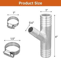 1 Set 1″ to 5/8 CAB Heater Y Fitting Compatible For UTV SXS RZR CAN AM Polaris