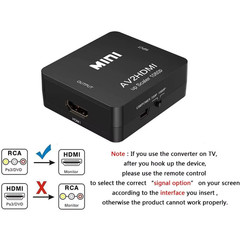 RCA to HDMI Converter with USB Cable 1080P AV to HDMI Adapter AV2HDMI AV/CVSB to