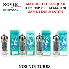6P14P-ER EL84 6BQ5 One Year & Batch Tubes Nos Nib Matched Quad 1% S