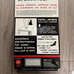 Vintage 1968 Fedtro Super Power Parabolic TV Rabbit Ear Antenna TV-8 FM UHF VHF