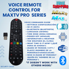 Voice Remote Control EXCLUSIVELY for ALL MaxTV GOLD PRO and XTREME PRO boxes