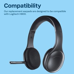 Replacement Ear Pads for Logitech H800 – Black