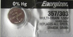 1 Energizer Silver Oxide SR44SW SR44W SR44 1.55V Battery