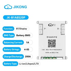 JK BMS JK-B1A8S20P 4-8S 200A LifePo4 Li-ion Battery w/1A Active Balance BT Lot