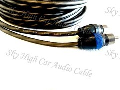 Sky High Car Audio 2 Channel Twisted 1.5 ft RCA Cables Coated 1.5′ OFC 1 1/2