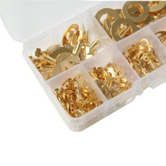 150Pcs None Insulated Rings Terminals for Crimp Solid wire or Stranded wire