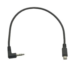 30cm Right Angled 90 Degree 3-Pole 3.5mm DC AUX Audio Jack to Mini USB Microp…
