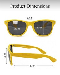 toTravelGear Lemon Yellow Polarized Sunglasses for Women 58mm,
