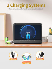 10.7″ IPS Flat Screen TV, Portable Mini TV with Antenna ATSC Tuner, LCD Monitor