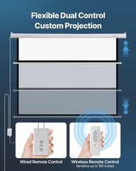 VEVOR Motorized Projector Screen 72 inch 4:3 1080 HD Electric Projector Screen