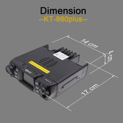 QYT KT-980Plus 50W Two Way Radio Dual Band 144MHz & 430MHz FM Transceiver