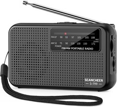 Portable Radio AM FM, Transistor Radio, Plug in Wall or Battery Operated Radio