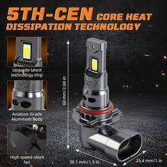For Ford F-250 F-350 F-450 Super Duty 2023-2025 D8 LED Headlight Bulb+Fog Light