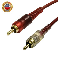 RCA Cables, 2 RCA Stereo Audio Cable – 5 Feet. | Gold-Plated | 2-Male to 2-Male