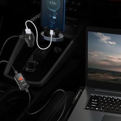 34W 3V 4.5V 5V 6V 7.5V 9V 12V DC Car Charger with 10 Tips and USB Cigarette