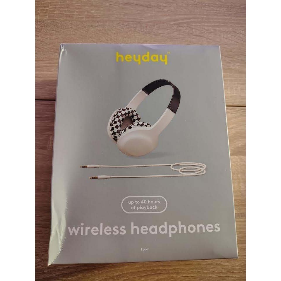 Heyday Wireless Headphones Up to 40 Hours Playback Bluetooth 5.0 White