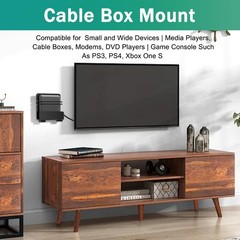 appacare Cable Box Mount, Modem Mount,Adjustable Wall Mount for 1 pcs, Black