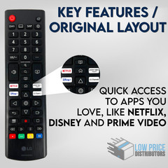 Genuine LG AKB76040302 Smart TV Remote – Netflix Prime video Disney+ Shortcuts