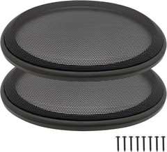 New 6×9 Speaker Grill Covers 2Pcs Black ABS Metal Mesh Subwoofer Protection