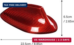 Bilisin Compatible with Car Carbon Fiber Shark Fin Antenna Cover Roof Aerials Ba