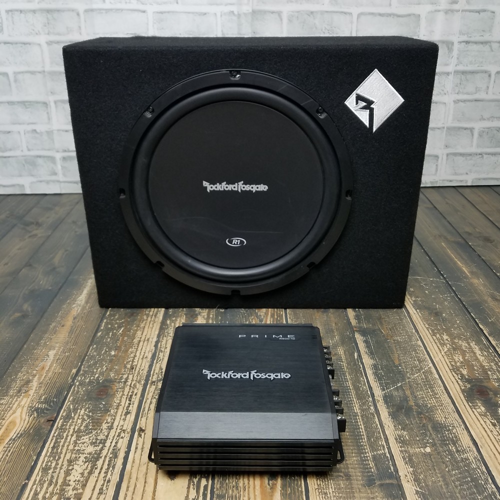 Rockford Fosgate Prime R1L-1X12 Sealed Enclosure Subbox 150W RMS 300W Peak 4 ohm