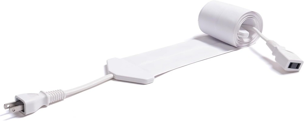 Thinnest 0.9mm power flat cord in the world 50cm white from JAPAN