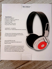 Bytech Black/White Stereo Headphones New