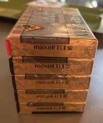 5 Maxell XLII Cassette tapes 90 Minute New Sealed EIC Type II High Bias