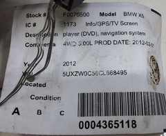 10 11 12 13 BMW X5 AM FM XM CD navigation radio OEM C1927318302