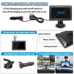 EWAY Wireless WiFi 1 Backup Camera, 1X Camera with 5 Inch Monitor