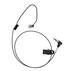 Black Listen-Only Earpiece 3.5mm Speaker Mic PTT Control HD Balanced Armature