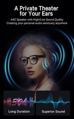 AI Smart Glasses Real-Time Translation 8MP Camera Image Recognition 4k HD Video