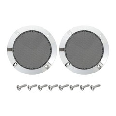 2PCS 4″ Black Speaker Grill Mesh Metal Woofer Guard Protector Dust Cover Bright